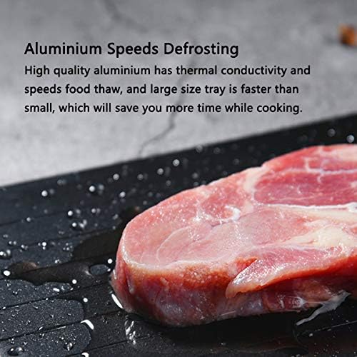 Defrosting Tray for Frozen Meat Rapid and Safer Way of Thawing Food Large Size Defroster Plate Thaw by Miracle Natural Heating A Pack with 7 Pieces Included