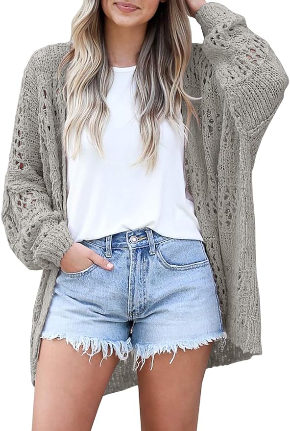 Lightweight Summer Cardigan for Women Spring Netted Crochet Cardigans Sweaters