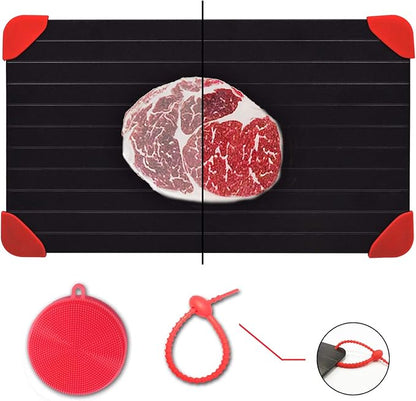 Defrosting Tray for Frozen Meat Rapid and Safer Way of Thawing Food Large Size Defroster Plate Thaw by Miracle Natural Heating A Pack with 7 Pieces Included